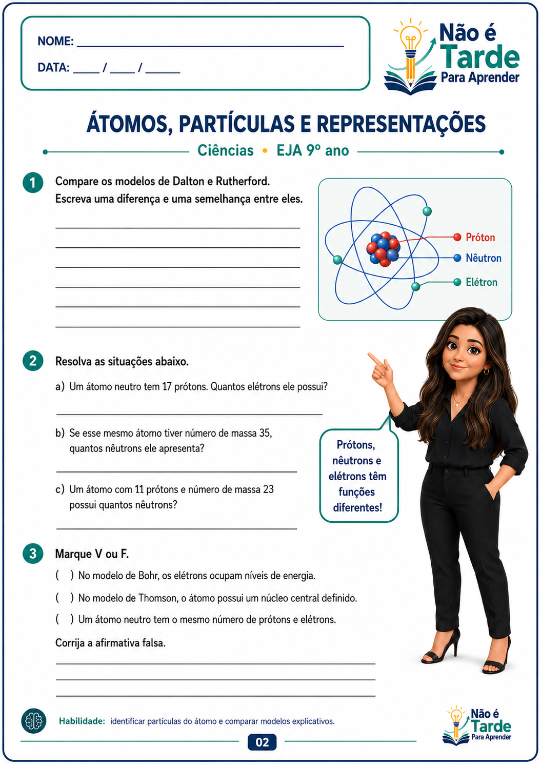 Folha de atividade EJA 3